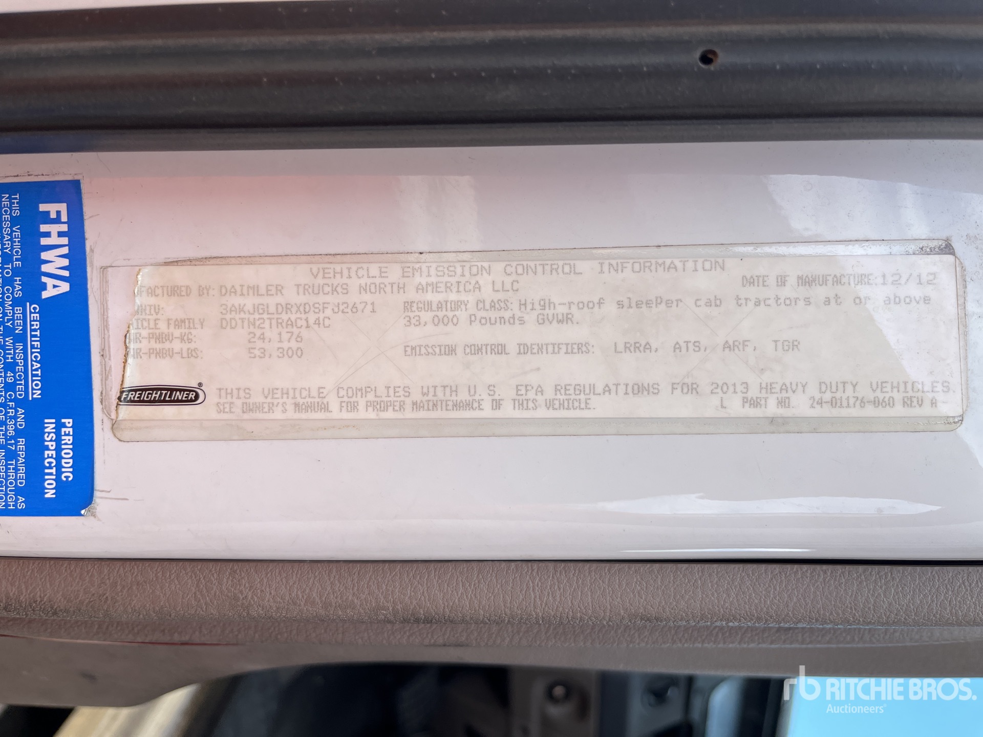 2013 Freightliner CASCADIA 125