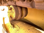 Undercarriage with Left Track Rollers