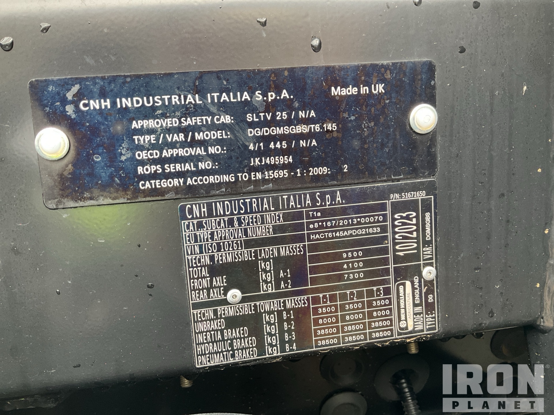 General Appearance with N.º de serie/VIN