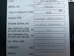 Engine with Engine Serial Number