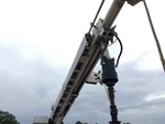 Boom with Escalera de la bandeja de cables