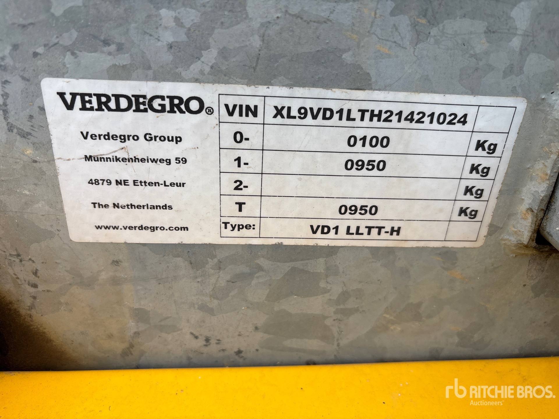 General Appearance with N.º de serie/VIN