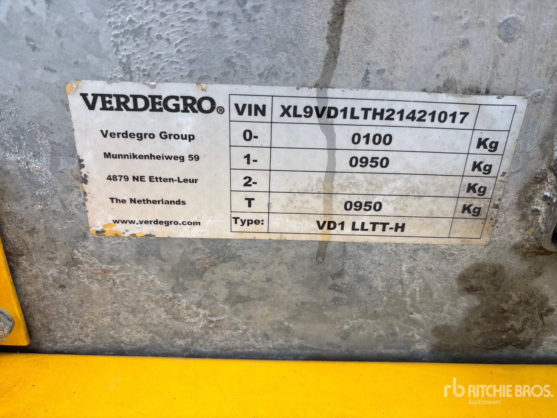 General Appearance with N.º de serie/VIN