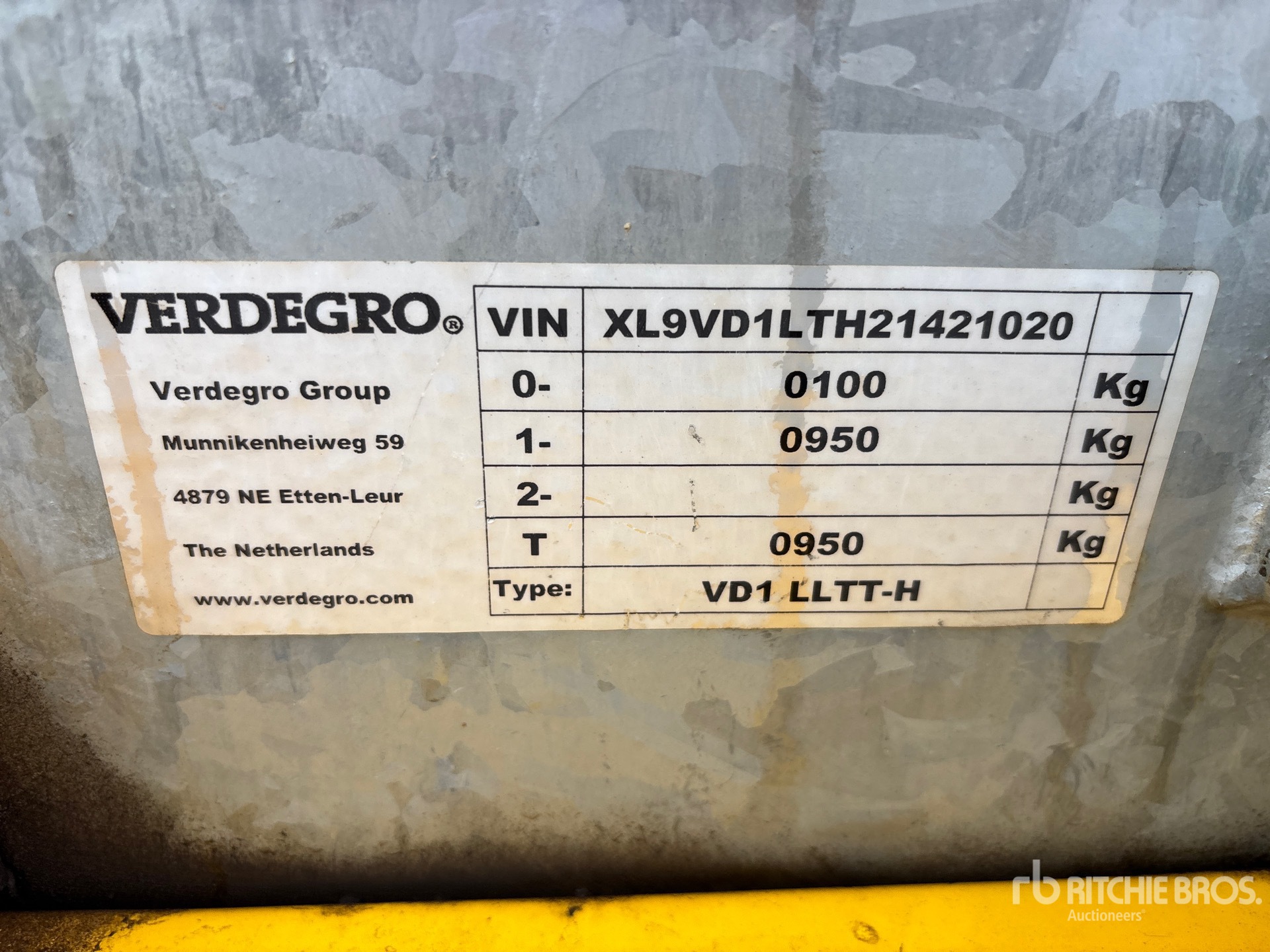 General Appearance with N.º de serie/VIN