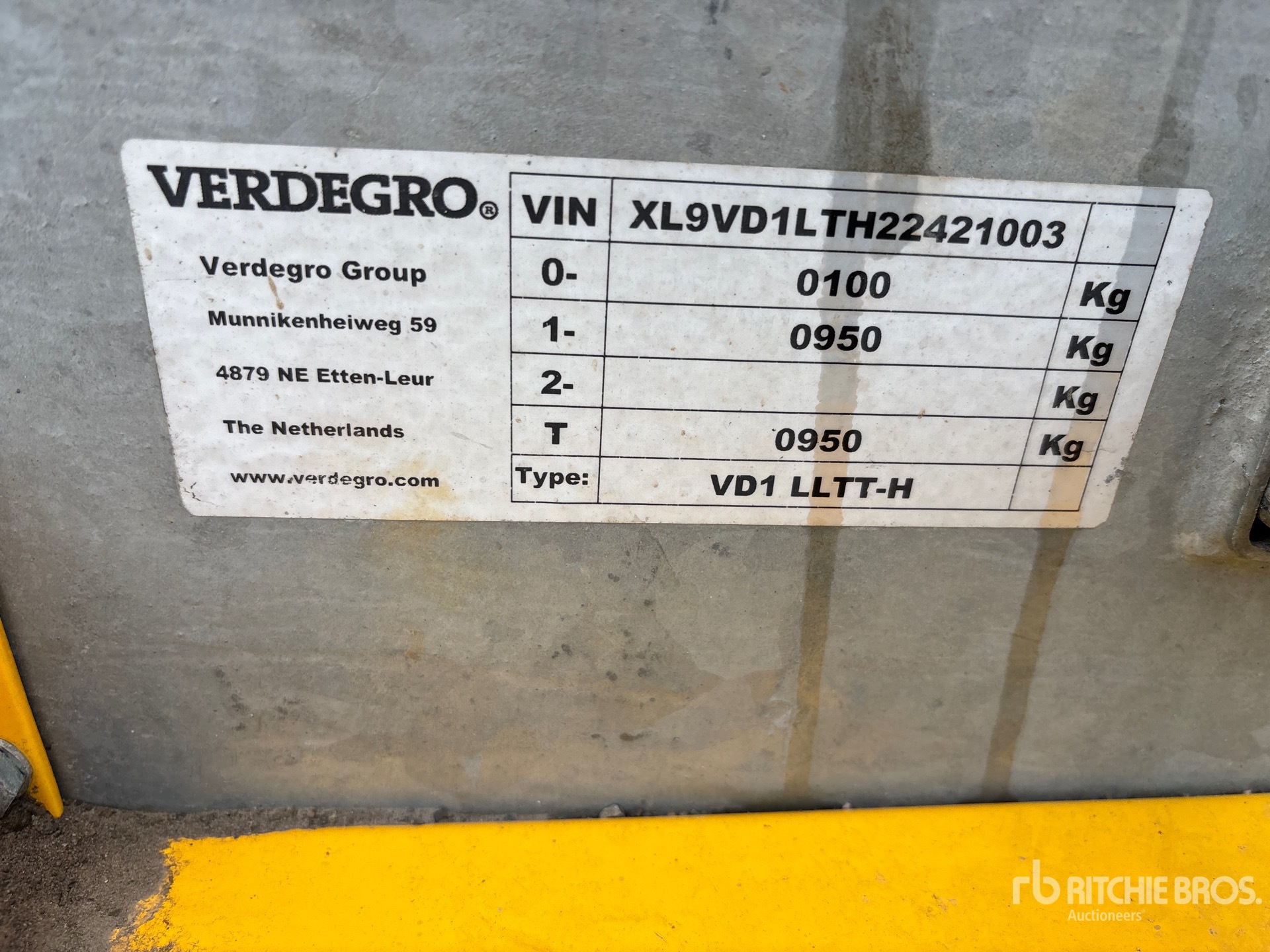 General Appearance with N.º de serie/VIN