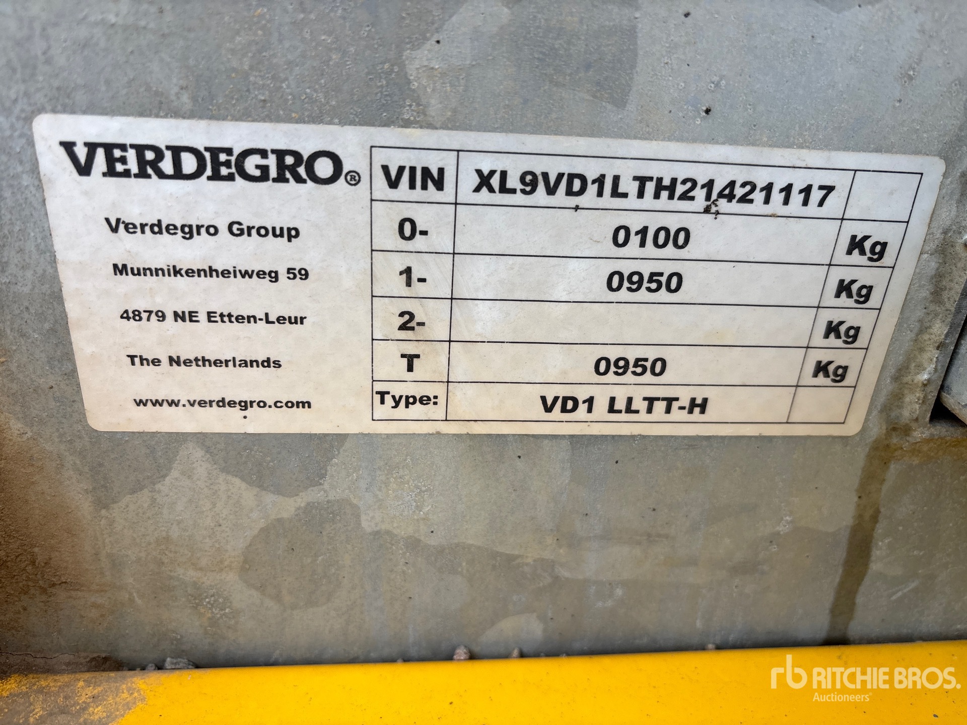 General Appearance with N.º de serie/VIN
