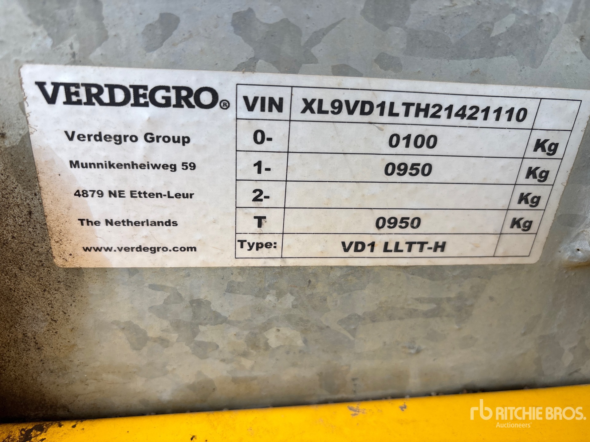 General Appearance with N.º de serie/VIN
