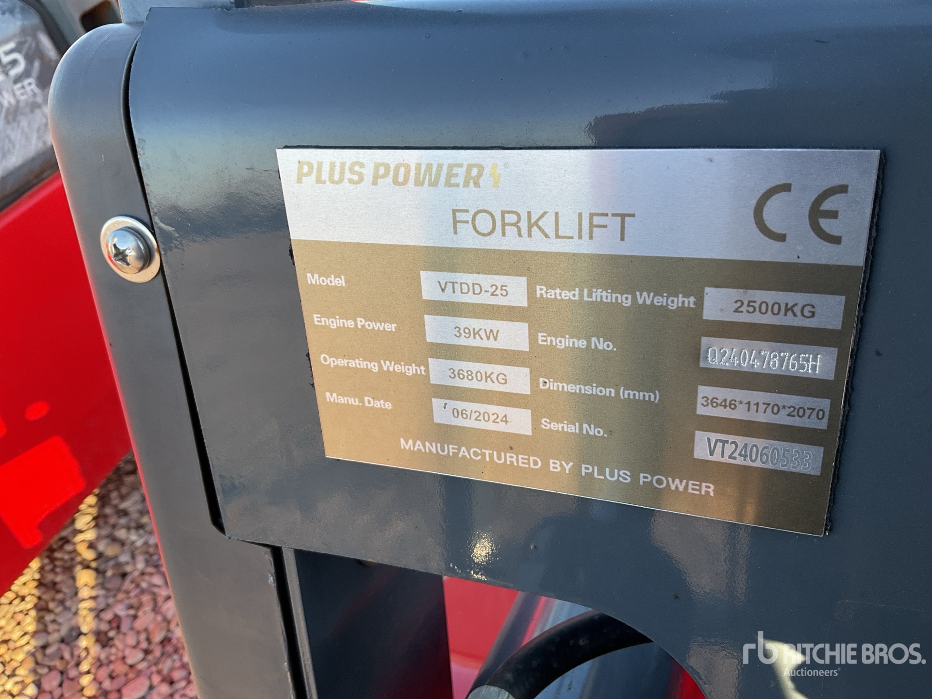 General Appearance with N.º de serie/VIN