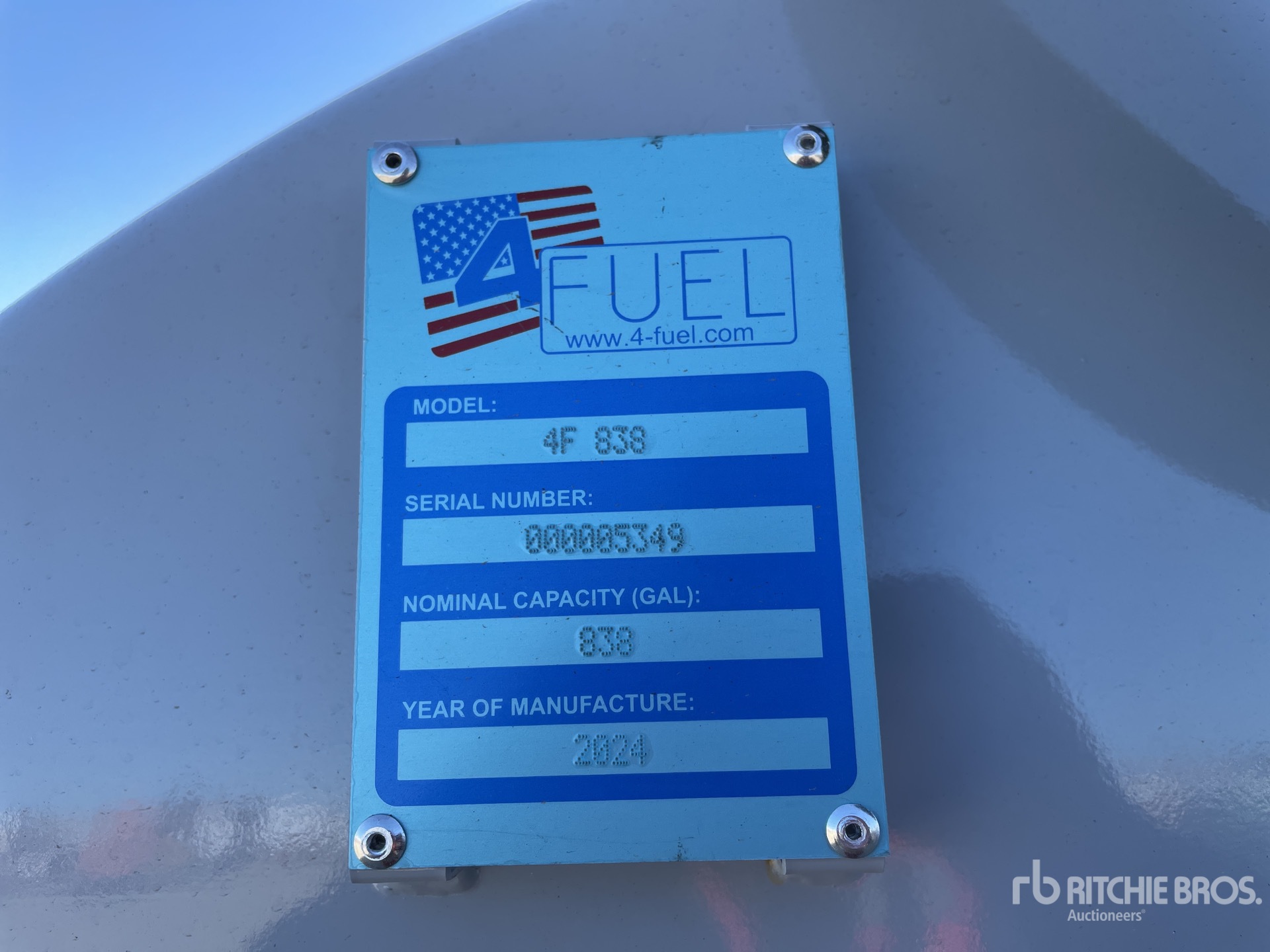 2024 4F838 Gal Skid Mounted Poly Diesel Tank (Unused