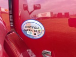 MN211490 - 2021 International LT625: Clean Idle Sticker