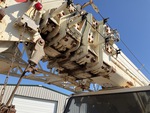 Crane Superstructure with Wear Pads
