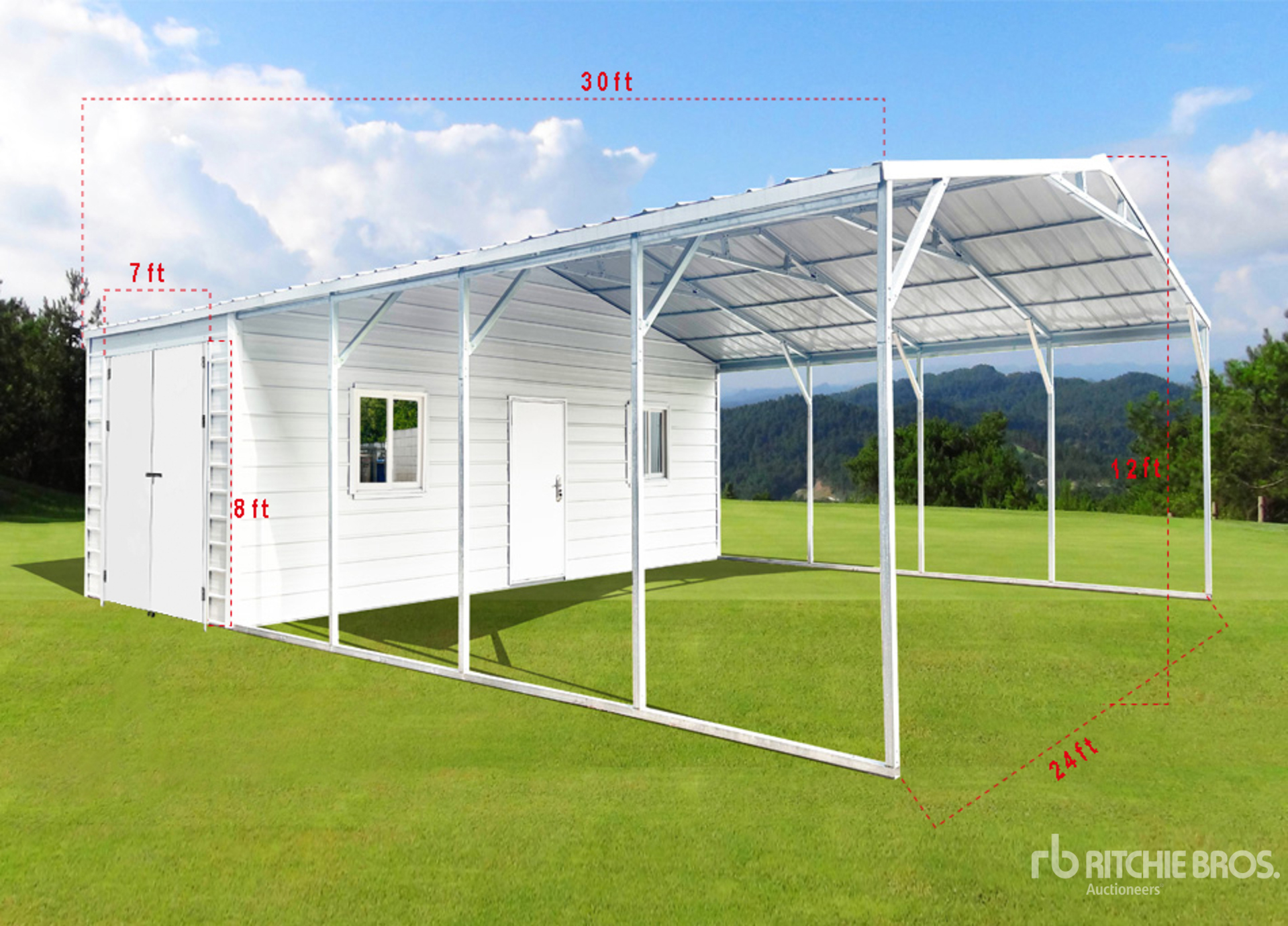 2024 KJ K2430T 24 ft x 30 ft Metal (Unused) Ritchie Bros. Auctioneers