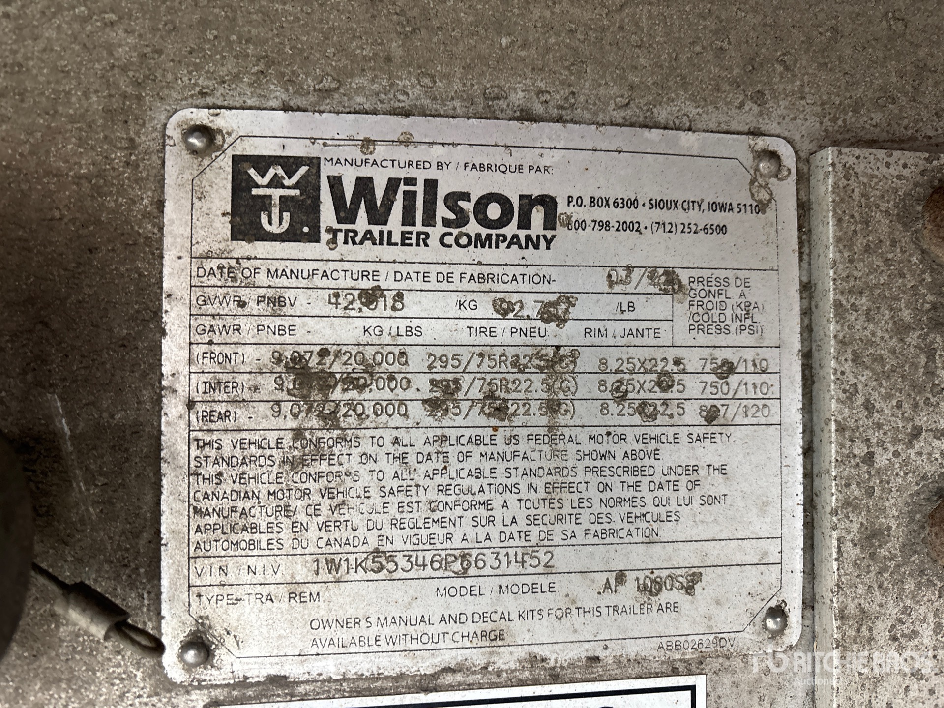 General Appearance with Numer seryjny/numer identyfikacyjny pojazdu