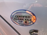 LL453153 - 2020 International LT625: Clean Idle Sticker