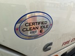 MN284352 - 2021 International LT625: Clean Idle Sticker
