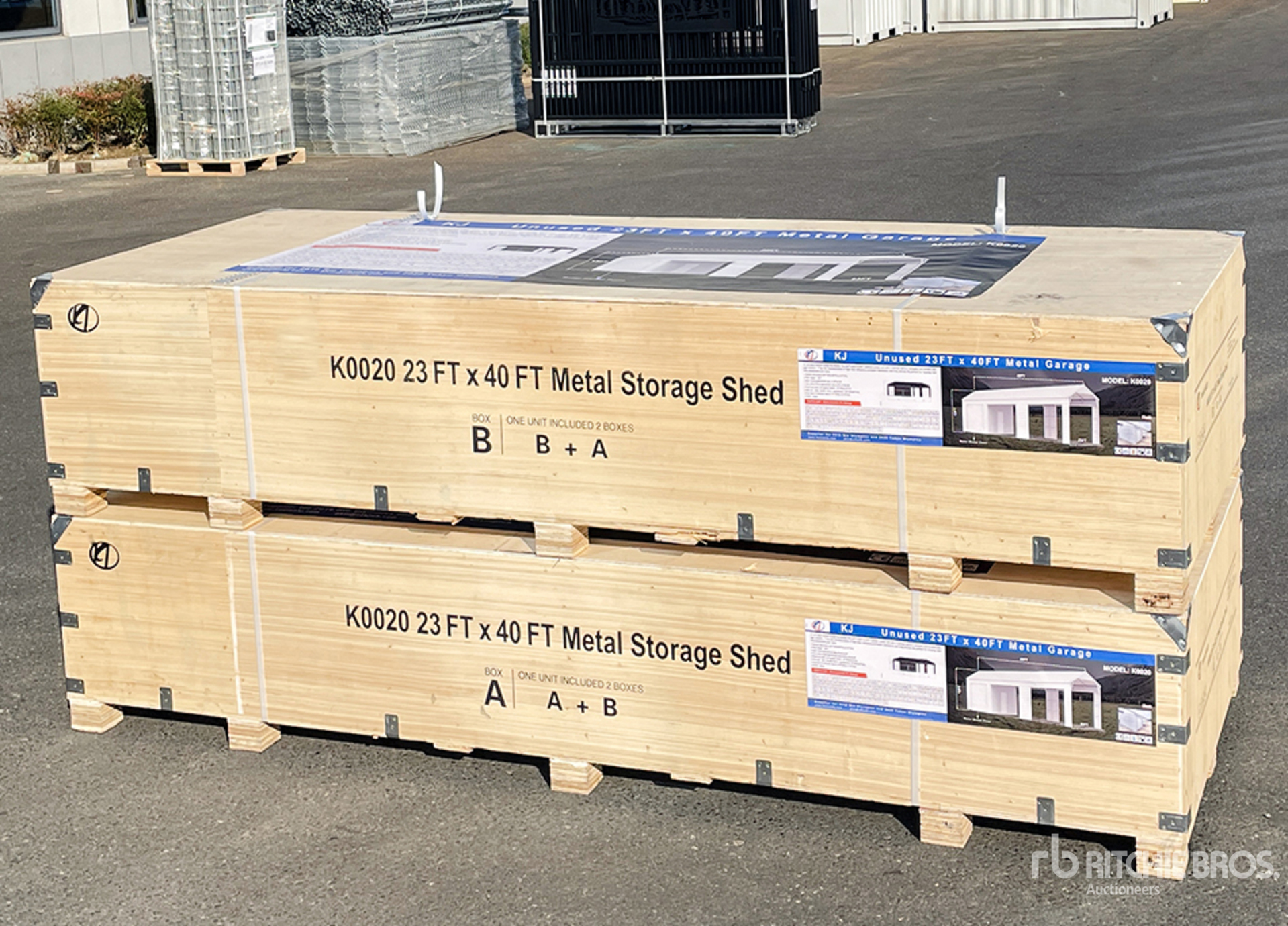 2024 KJ K0020 40 ft x 23 ft x 13 ft Metal Garage Shed (Unused ...