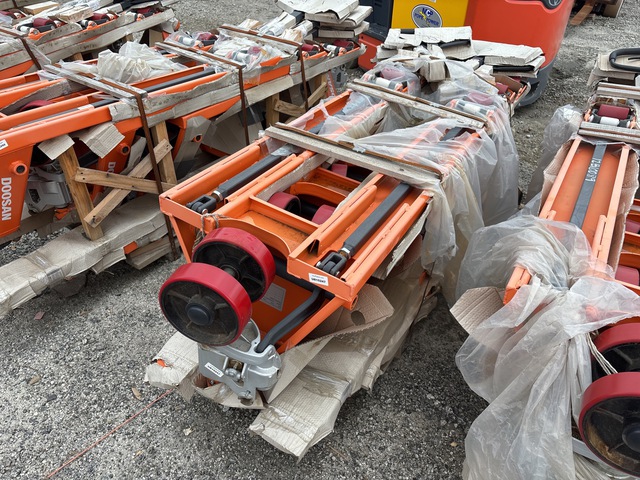 Quantity of (6) 2022 Doosan AC25 5500 lb Pallet Jack (Unused)