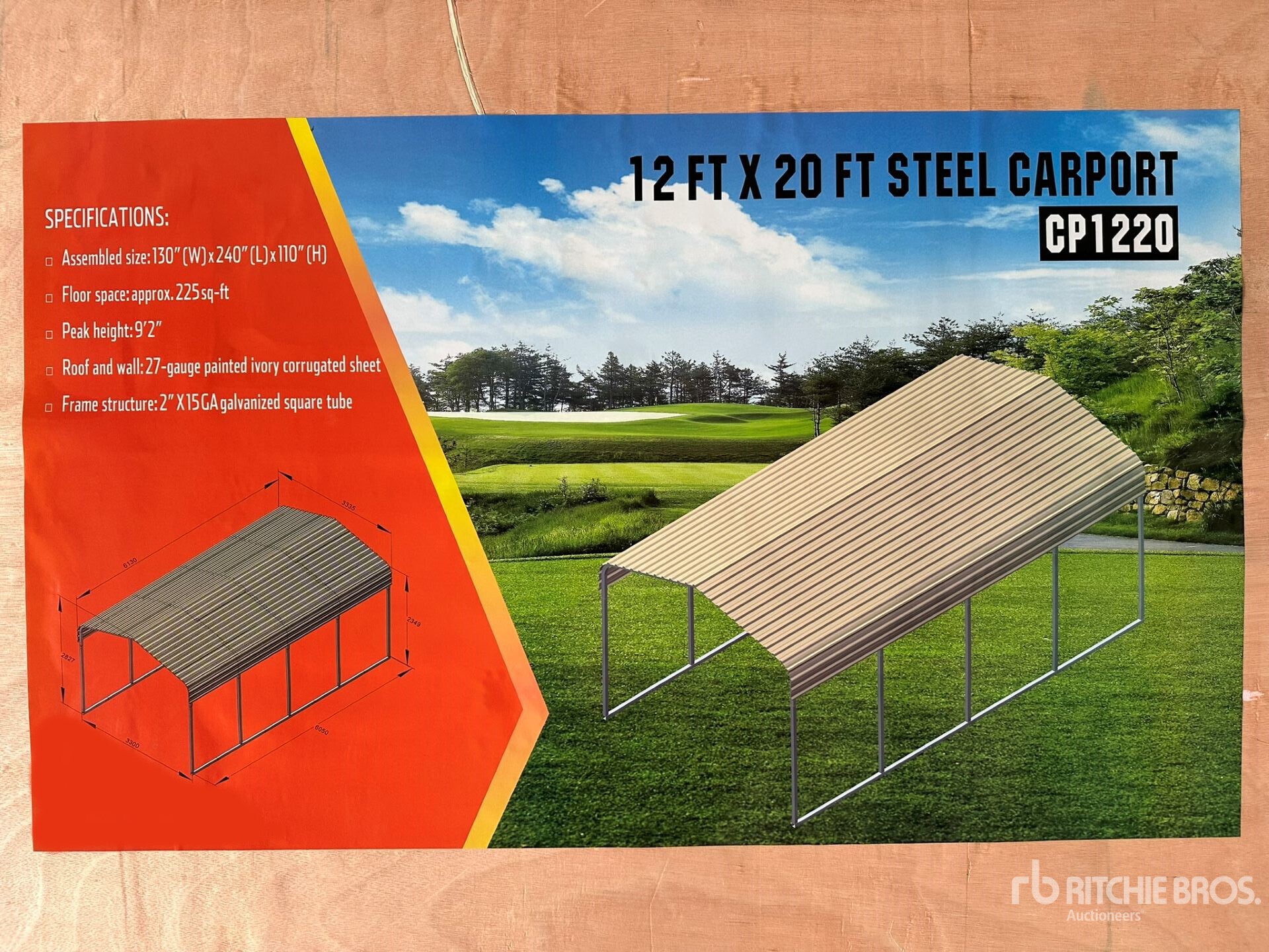 VEVOR VEVOR Tettoia Per Auto 3 X 6 X 2,8m Riparo Per Garage All'Aperto - Foto 6