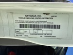 LN286405 - 2020 International LT625: Emission Label