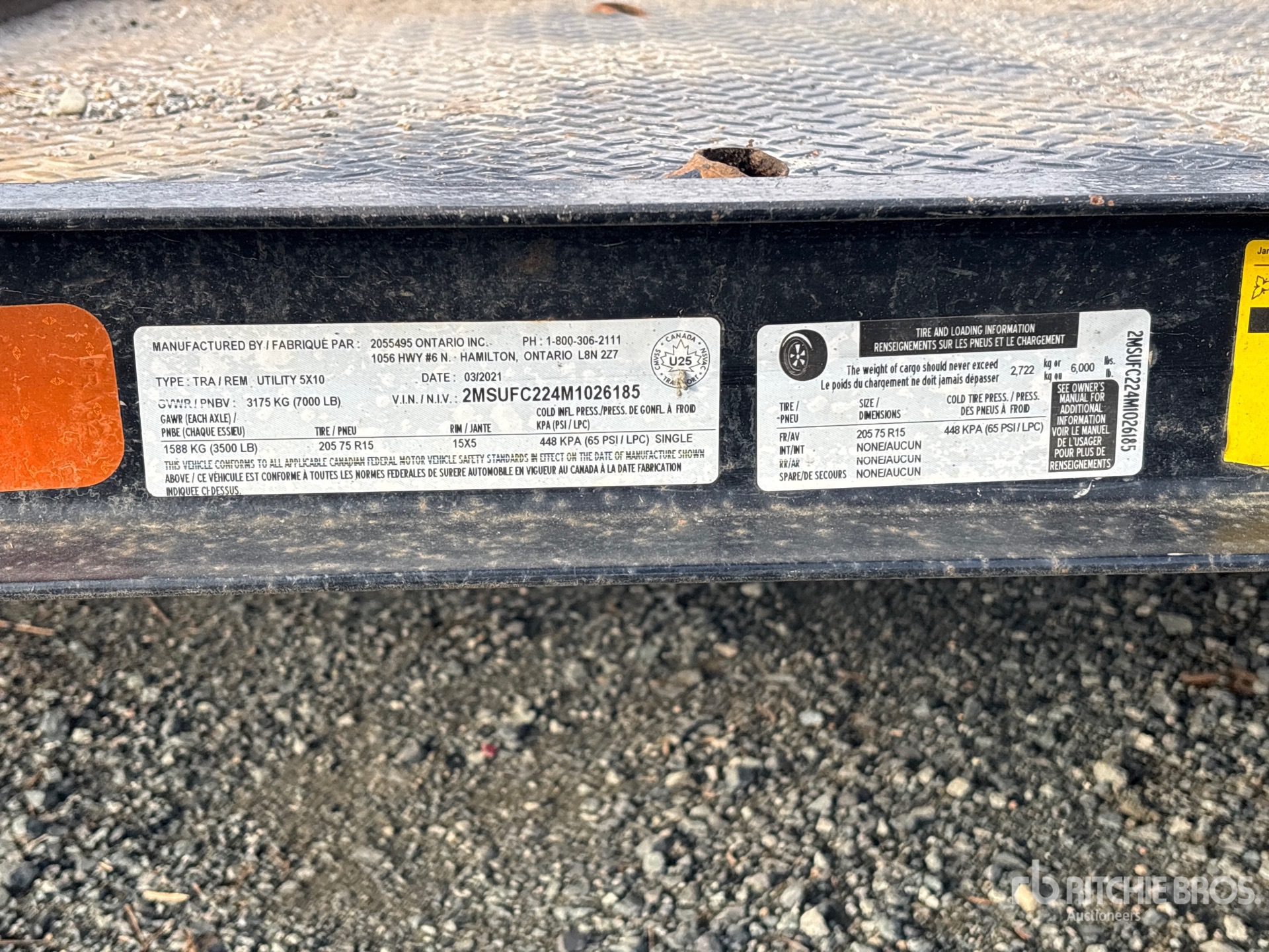 General Appearance with N.º de serie/VIN