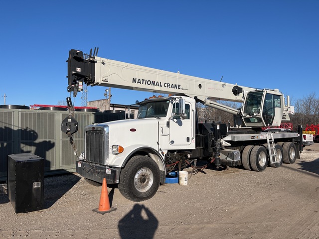 National NBT50 50 ton Straight Boom on 2016 Peterbilt 367 8x6 Boom Truck (Inoperable)