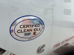MN314605 - 2021 International LT625: Clean Idle Sticker