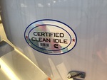MN288034 - 2021 International LT625: Clean Idle Sticker