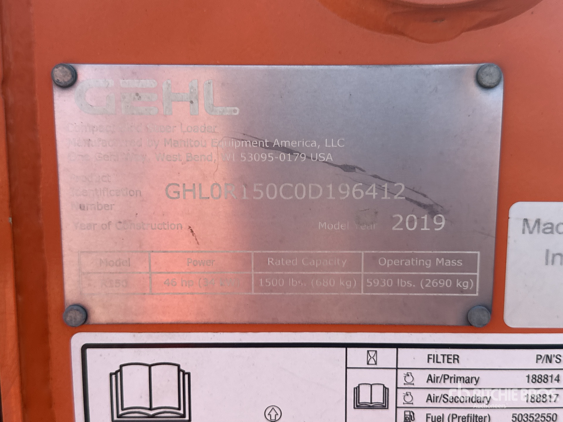 MINI CARGADOR SOBRE RUEDAS 2019 GEHL R150