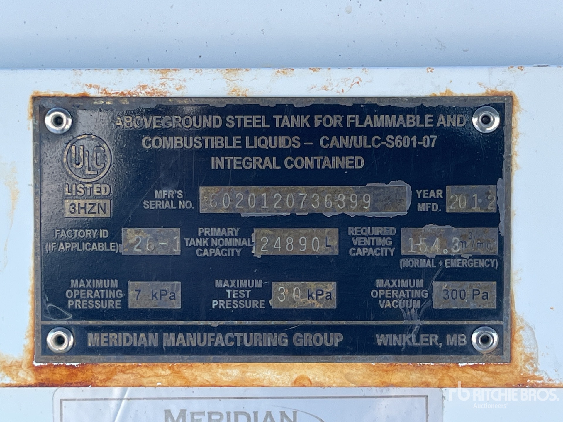 2012 24890 L Skid Mounted Fuel Tank | Ritchie Bros. Auctioneers