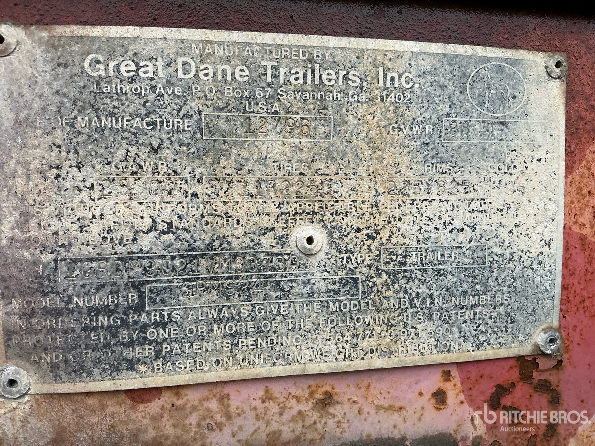 1997 Great Dane 40000 lb 48 ft T/A