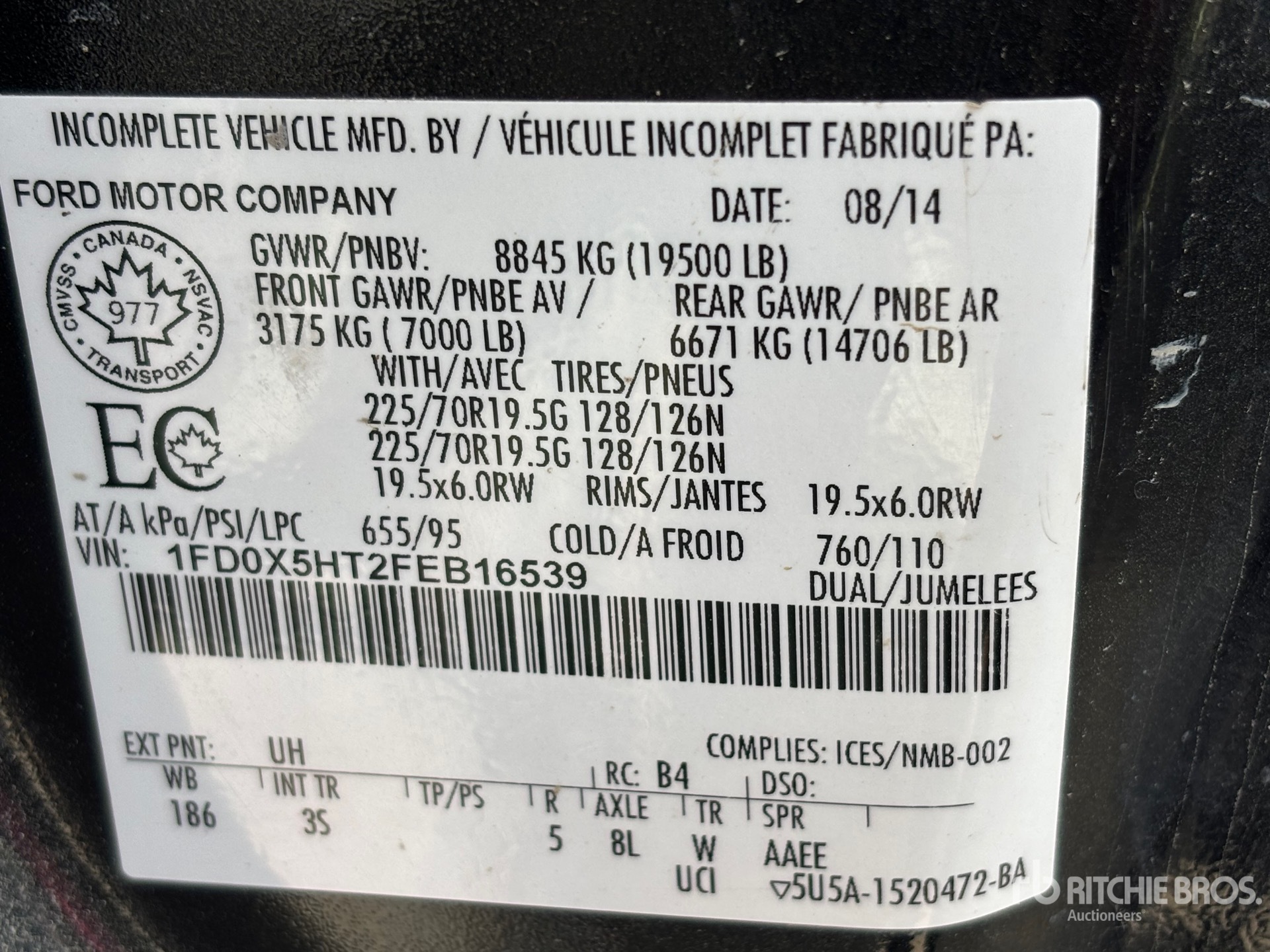 General Appearance with Second Serial Number/VIN Photo