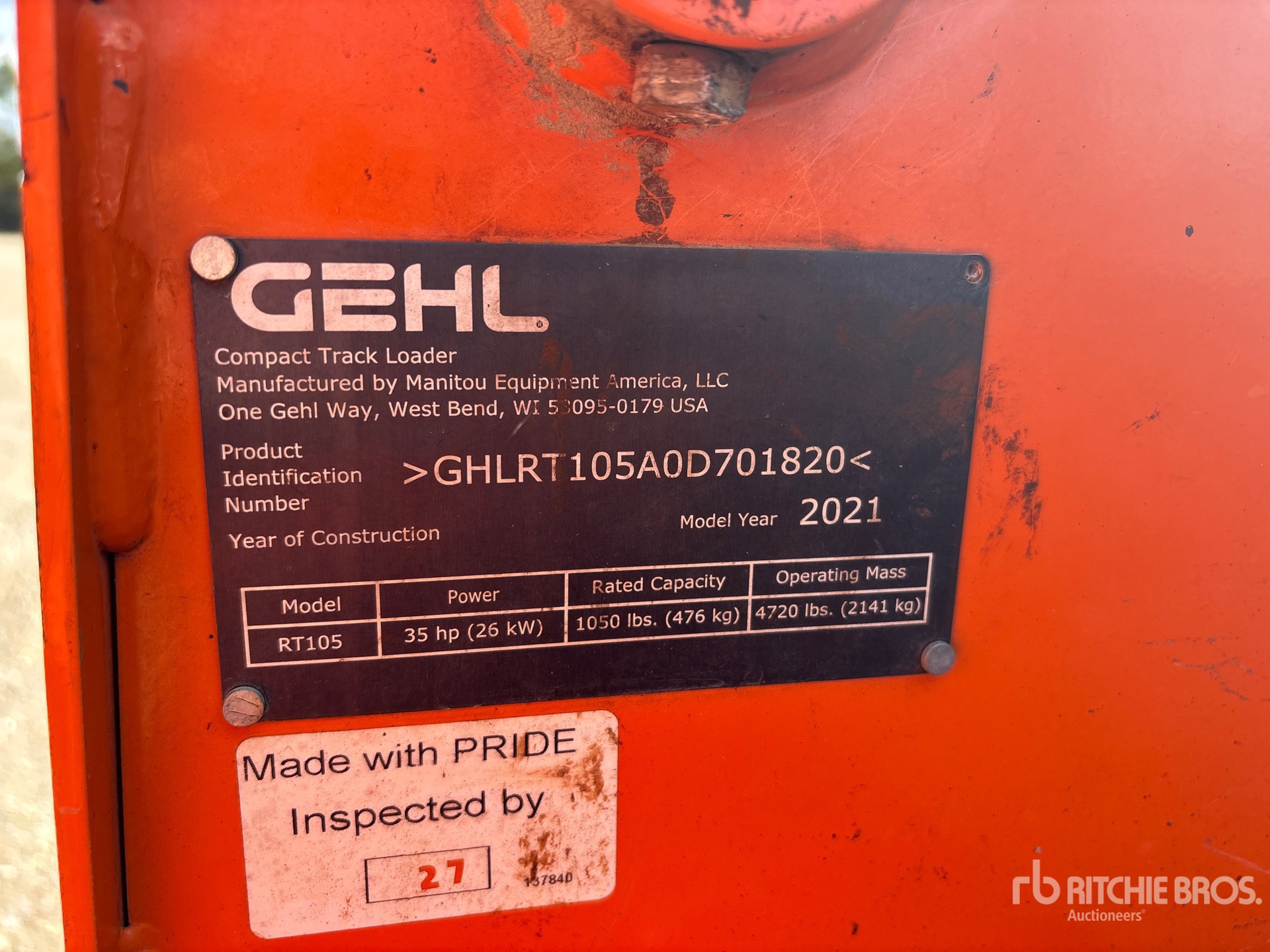 General Appearance with Numero seriale/numero d’identificazione del veicolo (VIN)