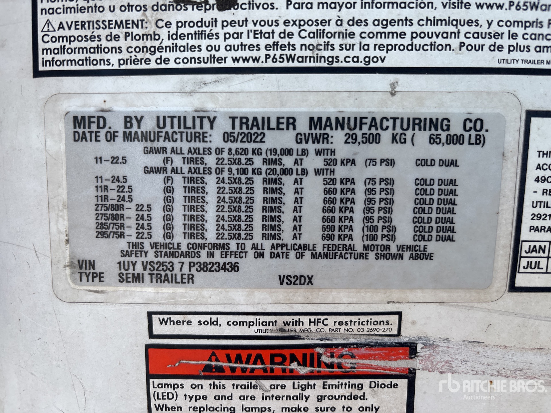 General Appearance with Numero seriale/numero d’identificazione del veicolo (VIN)