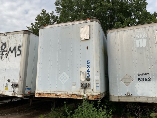 1993 Stoughton AVW-535T-S-C-SPL 53 ft T/A Van Trailer