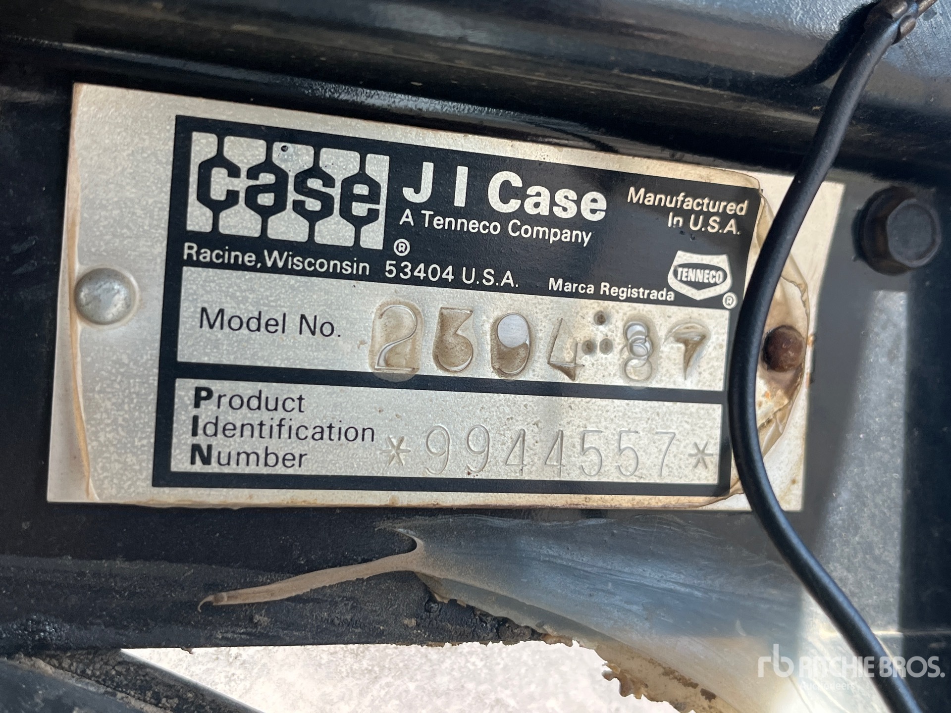 General Appearance with N.º de serie/VIN