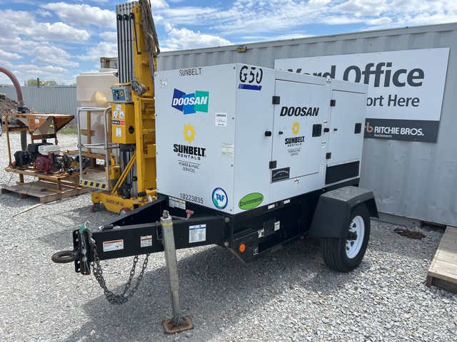 2019 Doosan G50WDO-3A-T4F 38 kW Mobile Generator Set