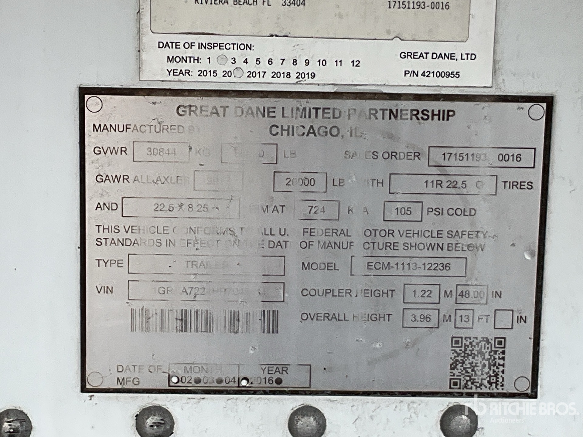 General Appearance with Numéro de série/Numéro d'identification du véhicule automobile