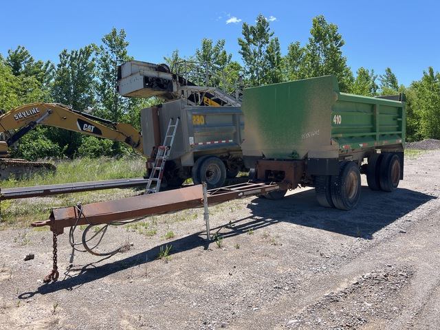 2002 Bruening 14 ft T/A Spread Axle Aluminum Pup Dump Trailer