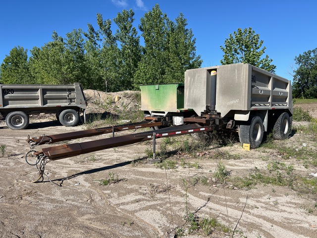 2000 Bruening 14 ft T/A Spread Axle Aluminum Pup Dump Trailer