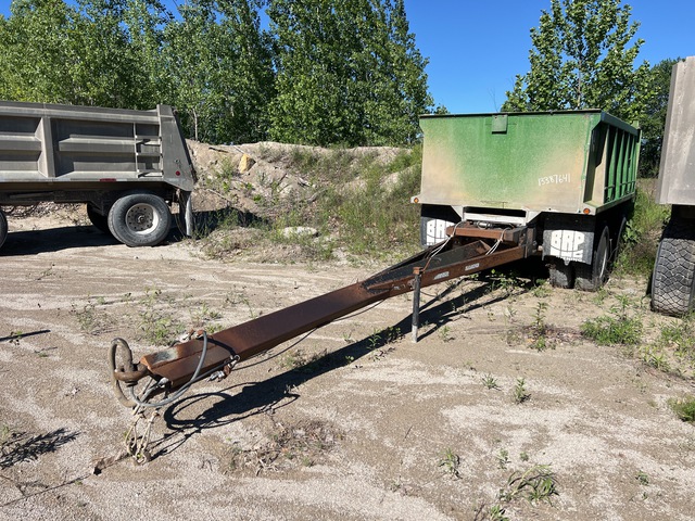 1989 Bruening 14 ft T/A Spread Axle Aluminum Pup Dump Trailer