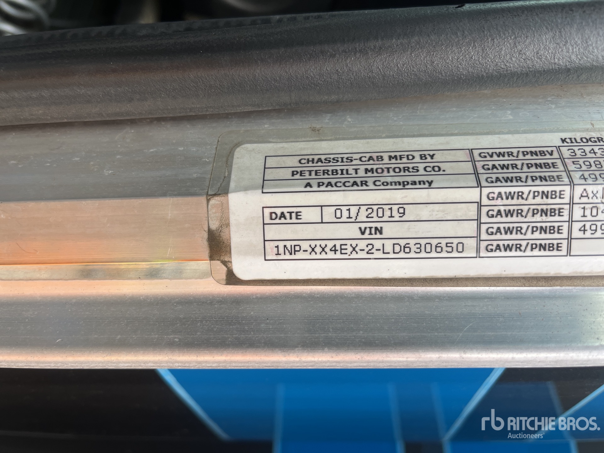 General Appearance with N.º de serie/VIN