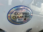 MN266698 - 2021 International LT625: Clean Idle Sticker