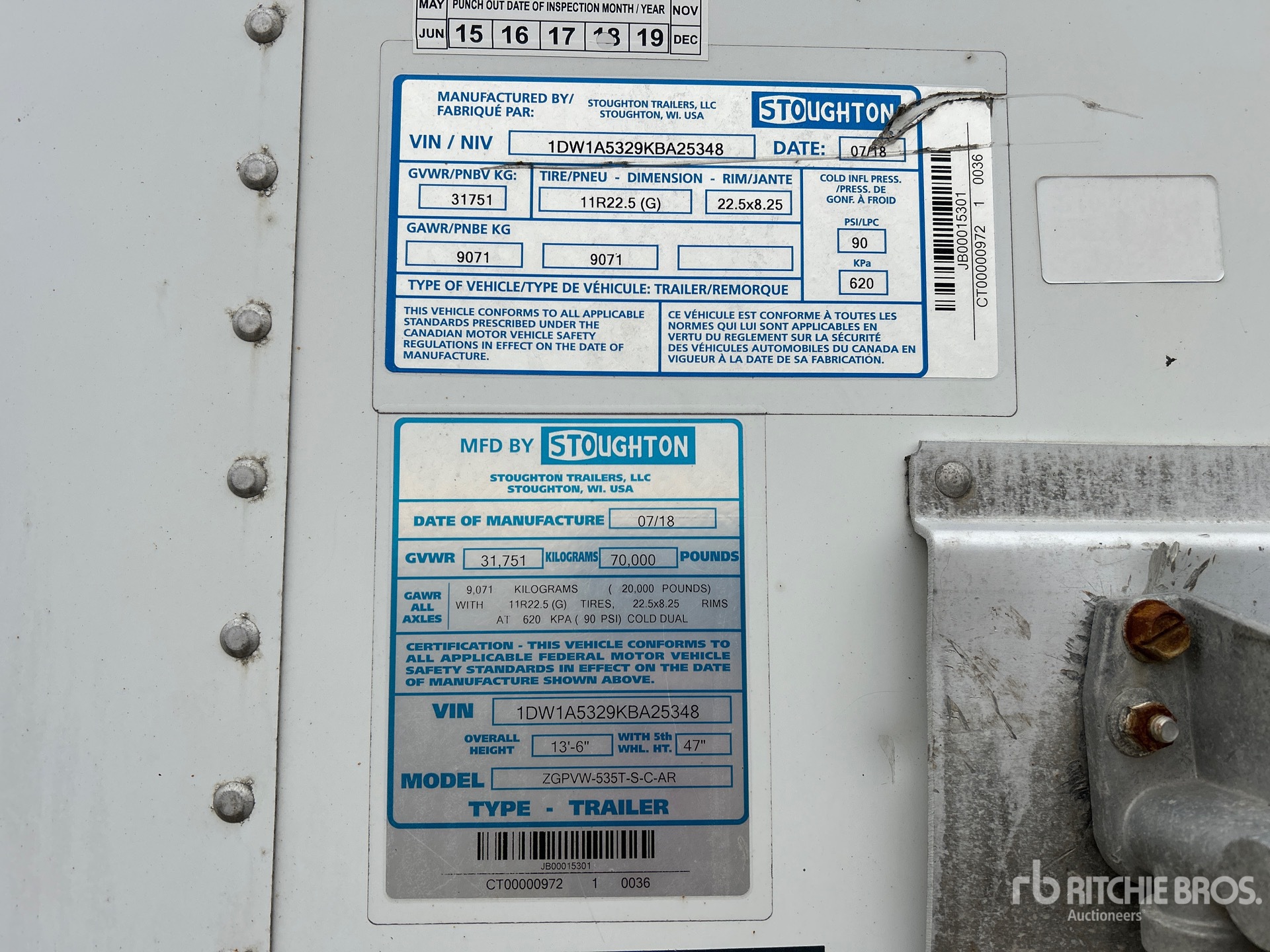 General Appearance with N.º de serie/VIN