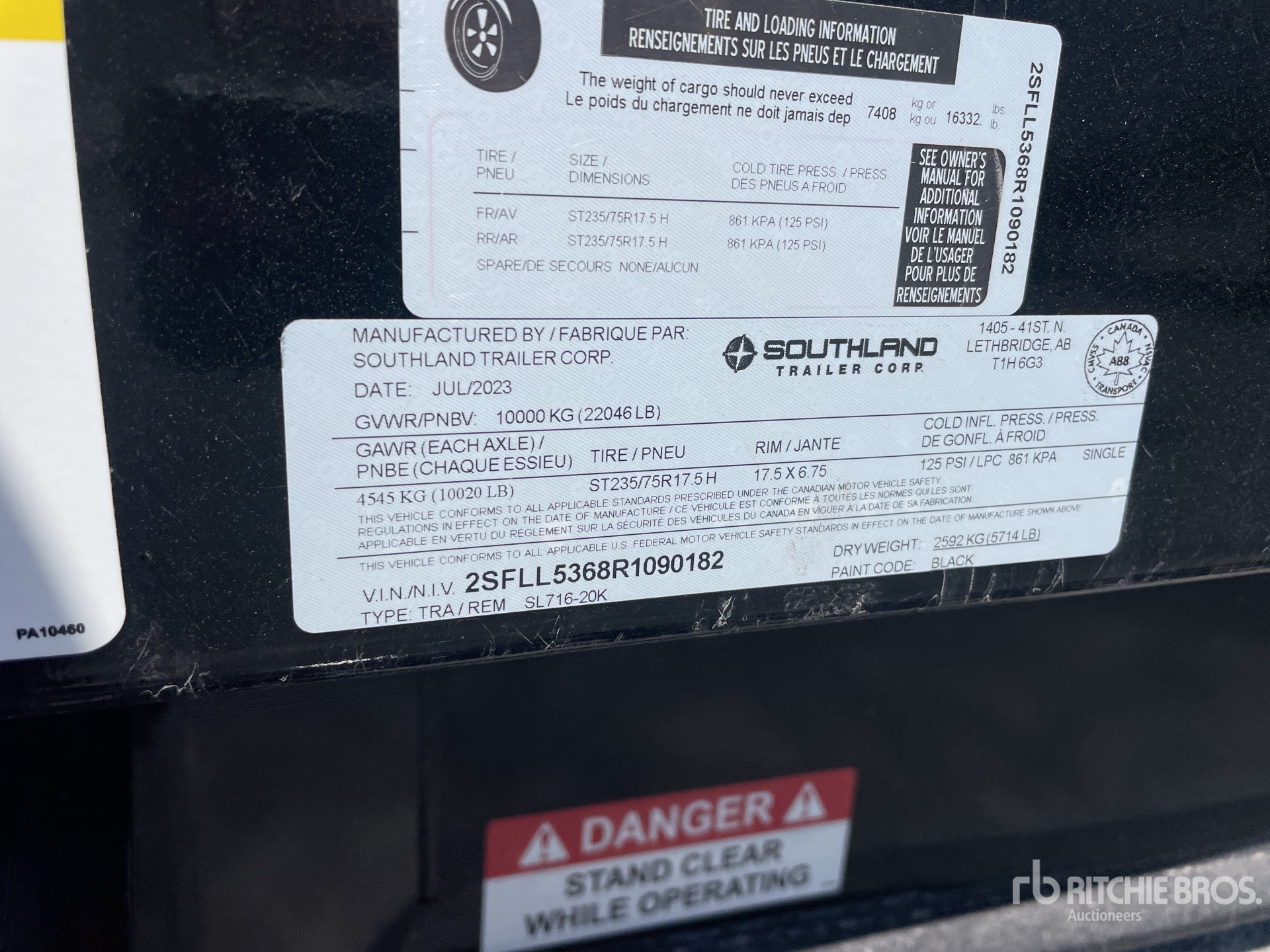 General Appearance with Numéro de série/Numéro d'identification du véhicule automobile