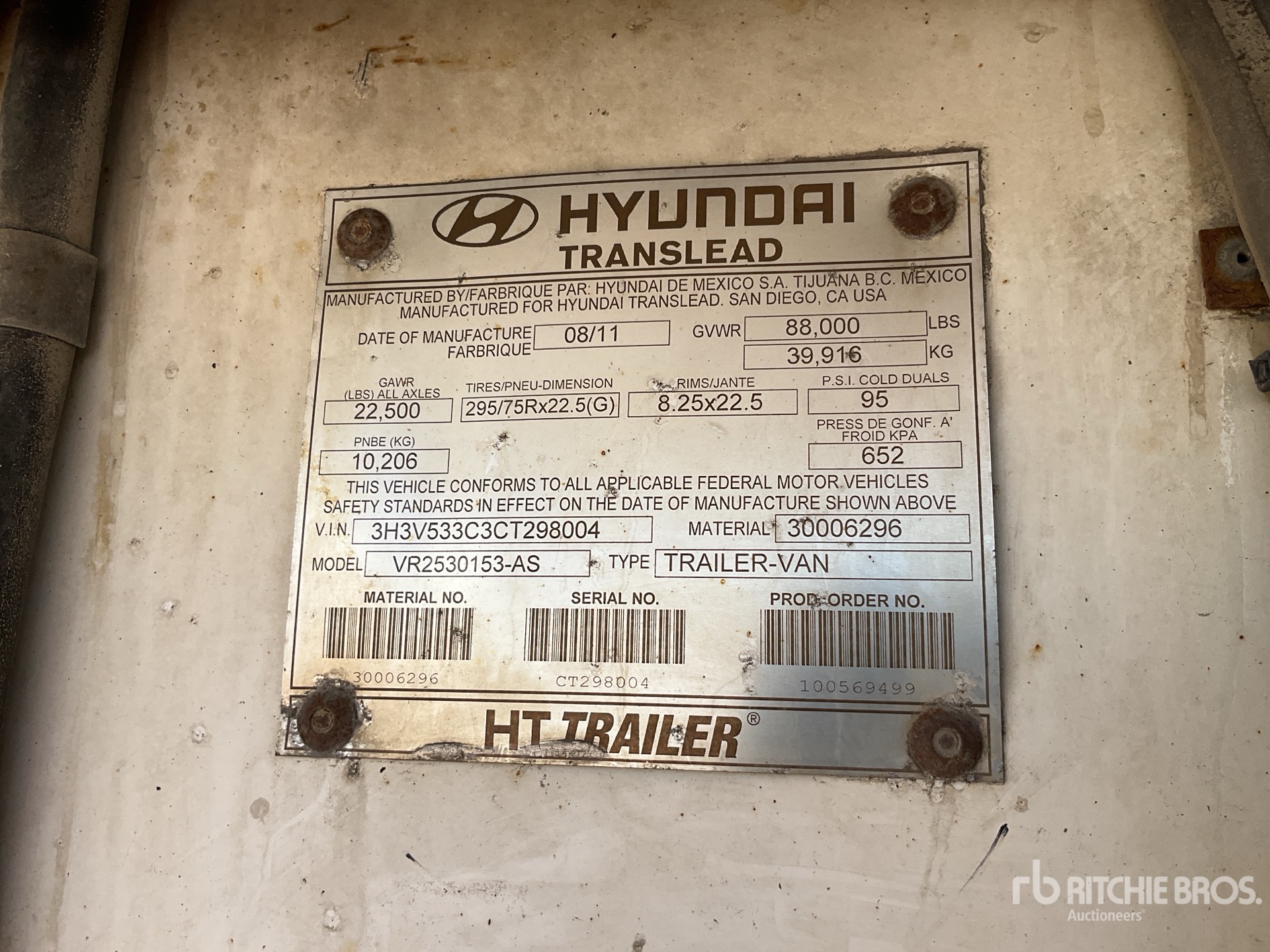 General Appearance with Numer seryjny/numer identyfikacyjny pojazdu