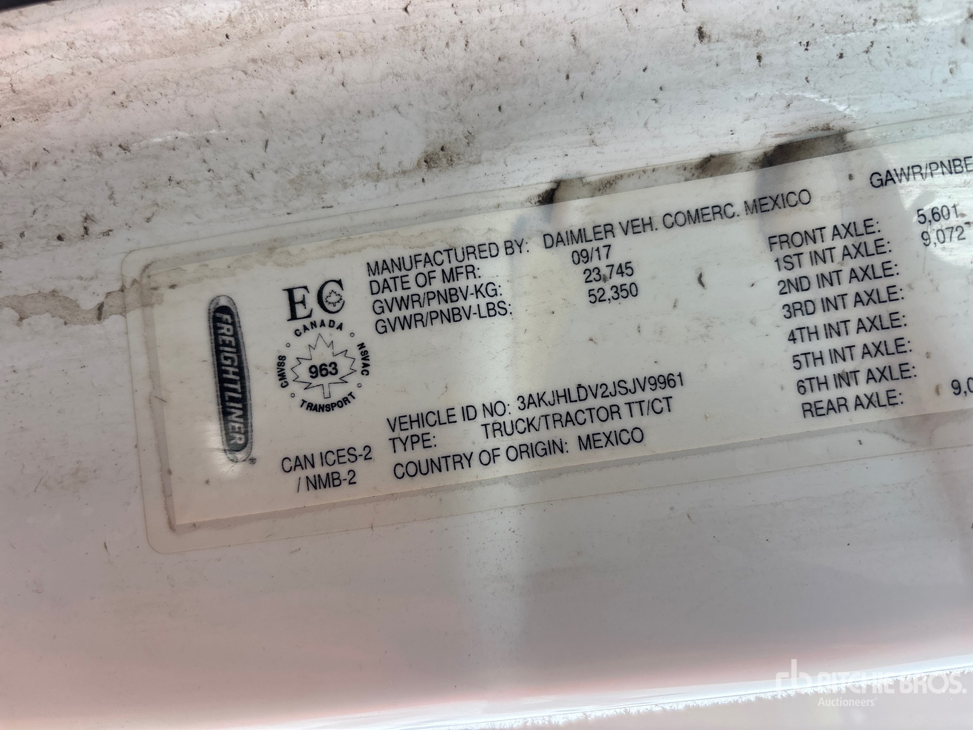 General Appearance with Numer seryjny/numer identyfikacyjny pojazdu