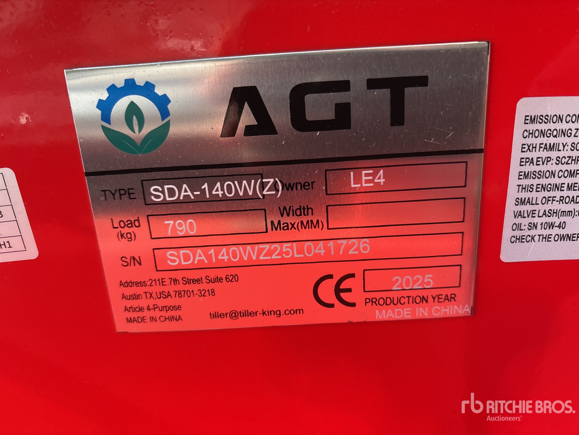 CARGADOR FRONTAL 2025 AGT SDA140W