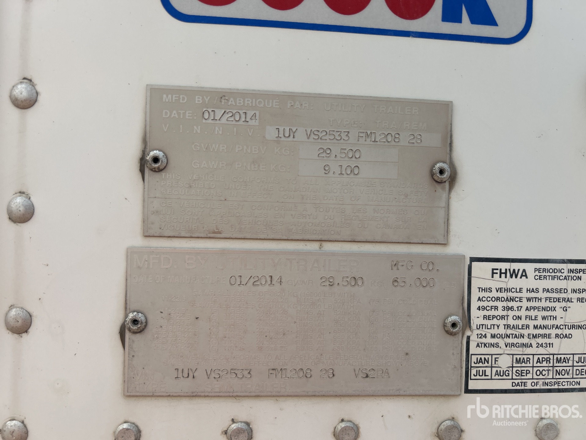 General Appearance with Numer seryjny/numer identyfikacyjny pojazdu