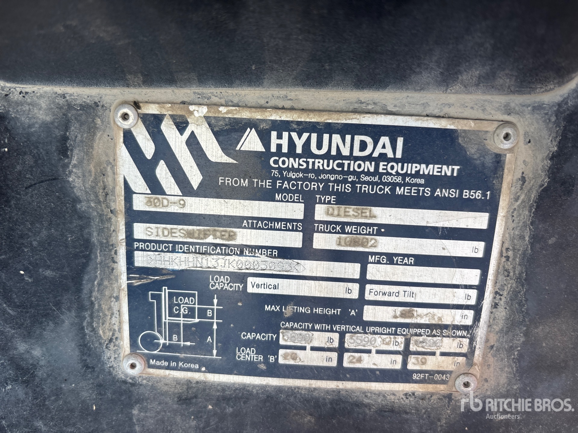 General Appearance with Seriennummer / FIN