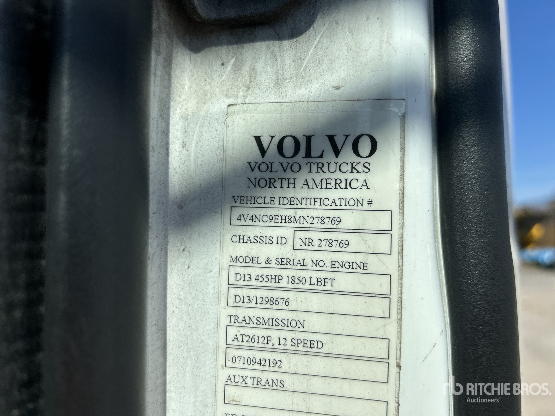 General Appearance with Numéro de série/Numéro d'identification du véhicule automobile